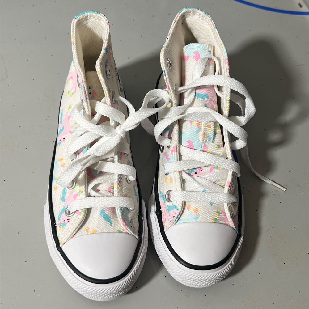 Converse Kids' White and Multicolor High-Tops